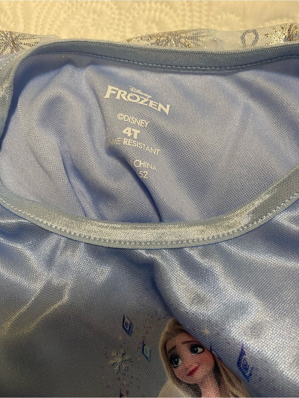 Disney Light Blue Elsa Snowflake Dress Costume - Picture 3 of 3